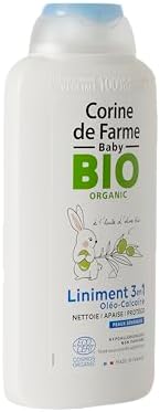 Corine de Farme Liniment Oléo-Calcaire 3en1 BIO ECOCERT COSMOS - Nettoie, Protège, Apaise les Fesses de Bébé et Nouveau-