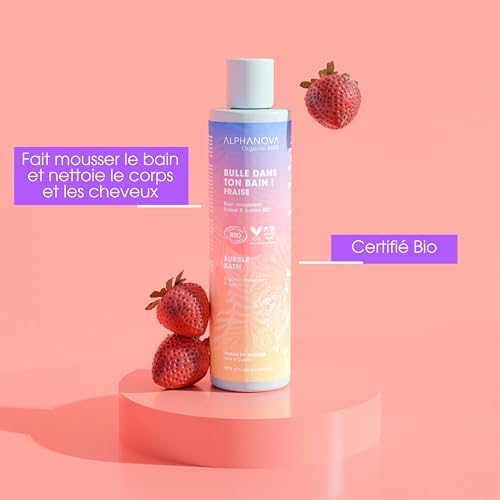 Alphanova Kids Bio Bubble Bath Princess, Écolo et Doux pour les Petits [Certification Amazon]