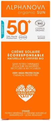 Alphanova Sun Crème Solaire SPF50+ Adulte Très Haute Protection 50g Lot de 2