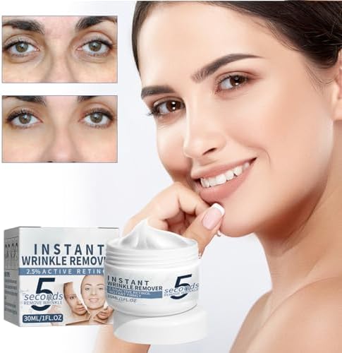 Crème D'Elimination Instantanée des Rides au Rétinol Anti-Âge pour le Visage, Crème de Jour Visage Anti-Âge et Anti-Ride