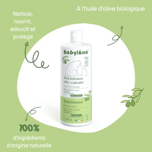 Babyléna BioLiniment Oléo-Calcaire bébé – 100% naturel – Certifié Bio pour bébés – Francefait – Sans parfum – COSMOS Org
